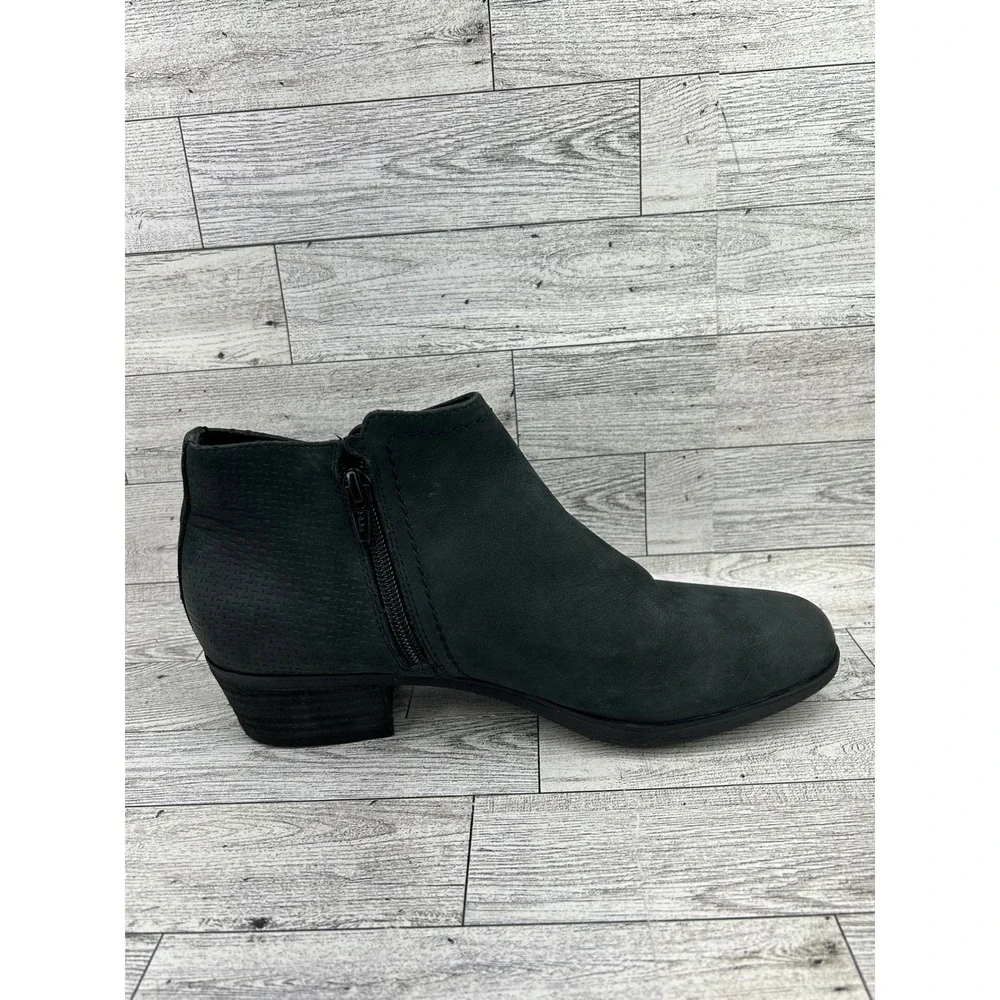 Rockport‎ Womens Black Leather Ankle Boots Side Zip Truss Comfort Size 7 CG8064